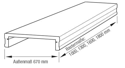 Rastermasse massivholz