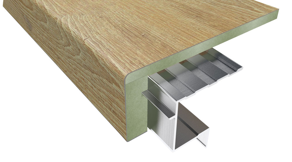 Stufe Vinyl gerade mit profil