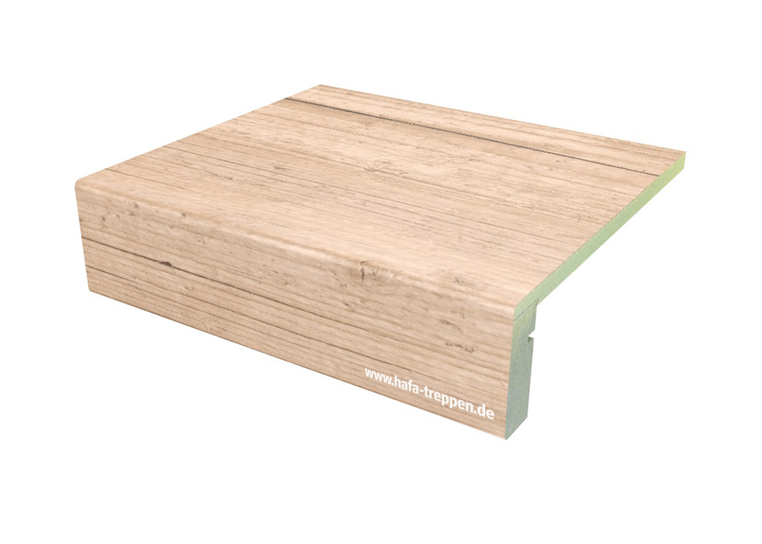 Stufenansicht Laminatstufe gerade Pinie Rustic