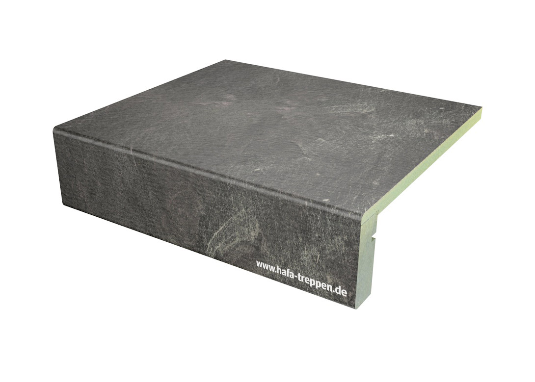 Stufenansicht Laminatstufe gerade Anthrazit Stone