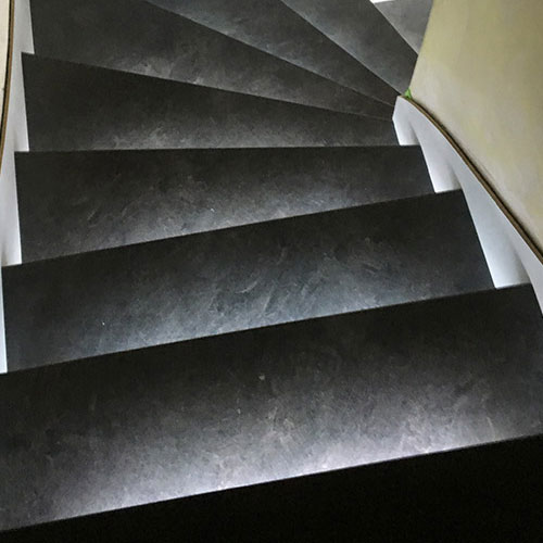 Treppenrenovierung Laminat anthrazit stone