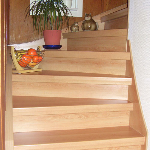 Treppenrenovierung Laminat buche